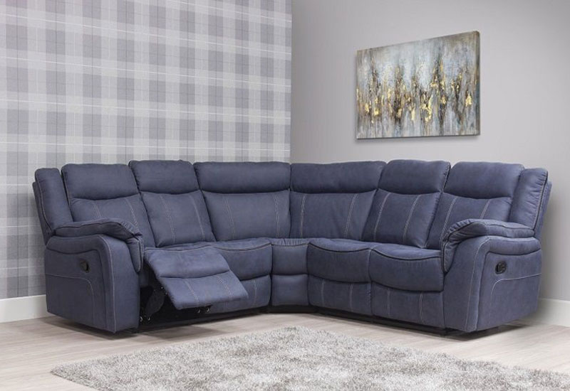 Brooklyn Corner Reclining Fabric Sofa taghmon furniture store wexford