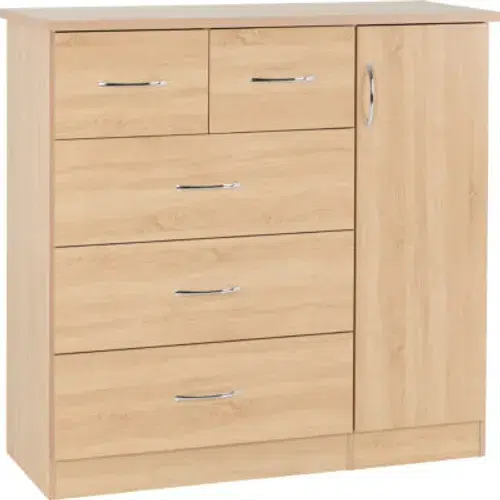 Nevada 5 Drawer Low Wardrobe taghmon furniture store wexford